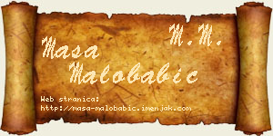 Maša Malobabić vizit kartica